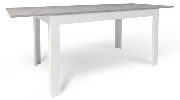 Tavolo Allungabile 140/00x80x75 cm Cemento e Ossido Bianco