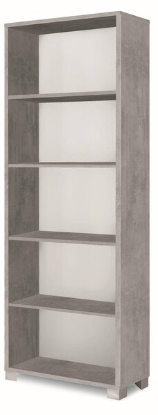 Libreria a Giorno 5 Ripiani 70x29x190 cm Cemento