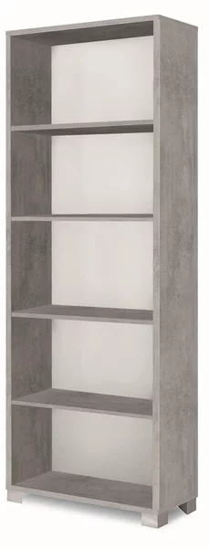 Libreria a Giorno 5 Ripiani 70x29x190 cm Cemento