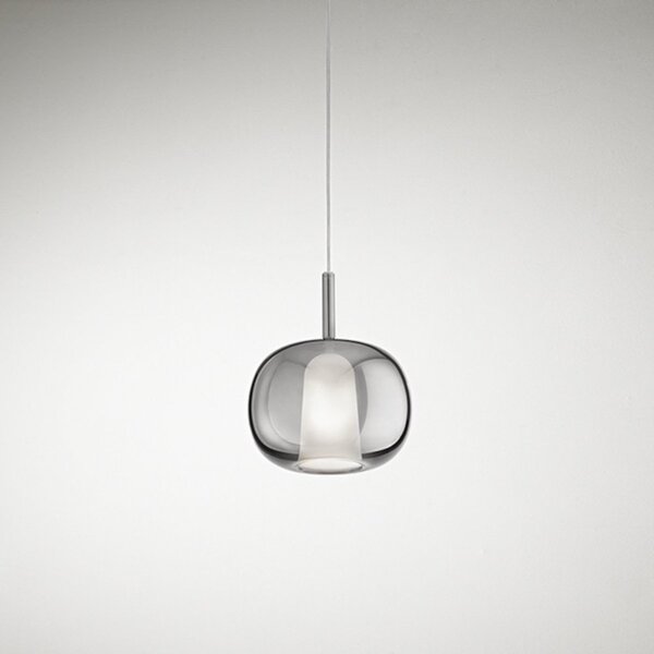Lampadario moderno perenz illumina rain 8249+6747 cl e27 led vetro metallo - Perenz
