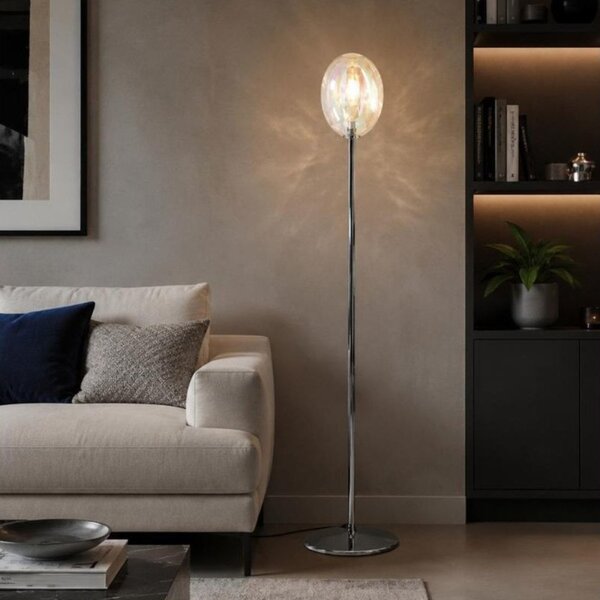 Piantana moderna illuminando uva g9 led te uva cr+ve uva metallo vetro - Illuminando