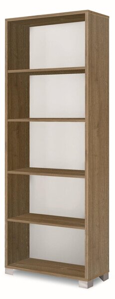 Libreria a Giorno 5 Ripiani 70x29x190 cm Noce Stelvio