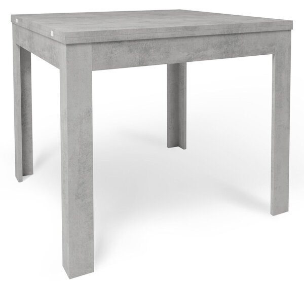 Tavolo Allungabile 90/180x90x75 cm Cemento e Cemento