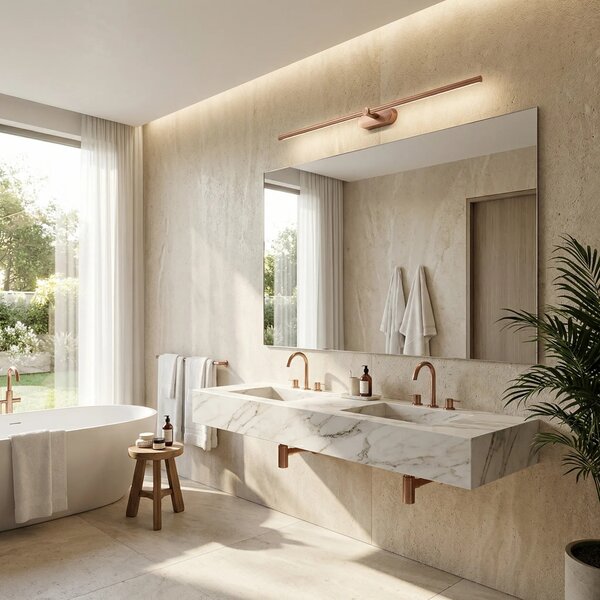 Applique da bagno LED APP1897-1W 80 cm BRUSH COPPER