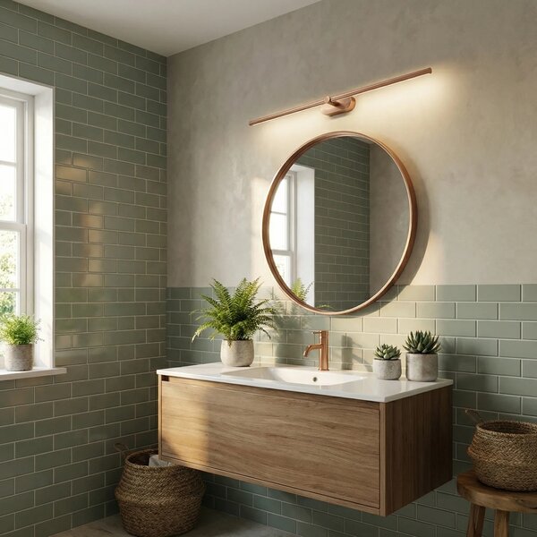 Applique da bagno LED APP1897-1W 80 cm BRUSH COPPER