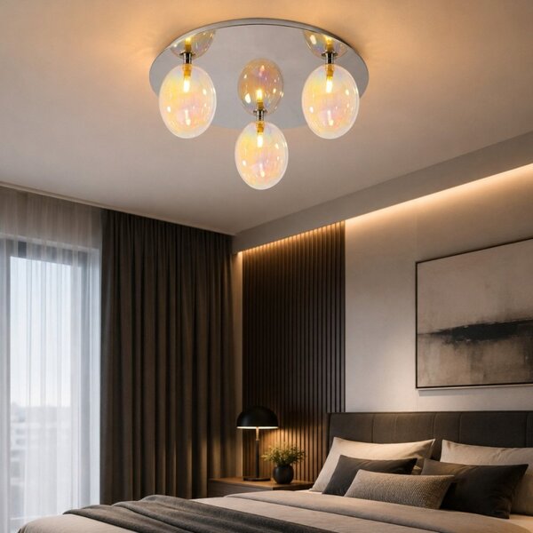 Plafoniera moderna illuminando uva g9 led pl uva 40 f3+3xve uva metallo vetro - Illuminando