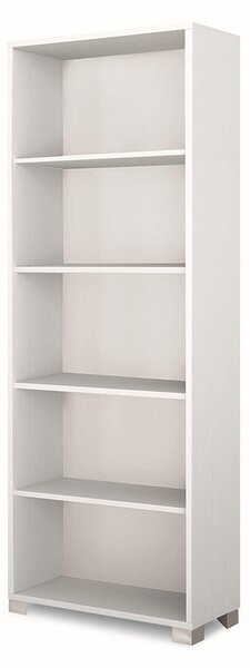 Libreria a Giorno 5 Ripiani 70x29x190 cm Bianco Fiammato