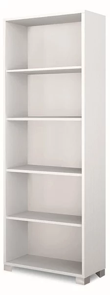 Libreria a Giorno 5 Ripiani 70x29x190 cm Bianco Fiammato