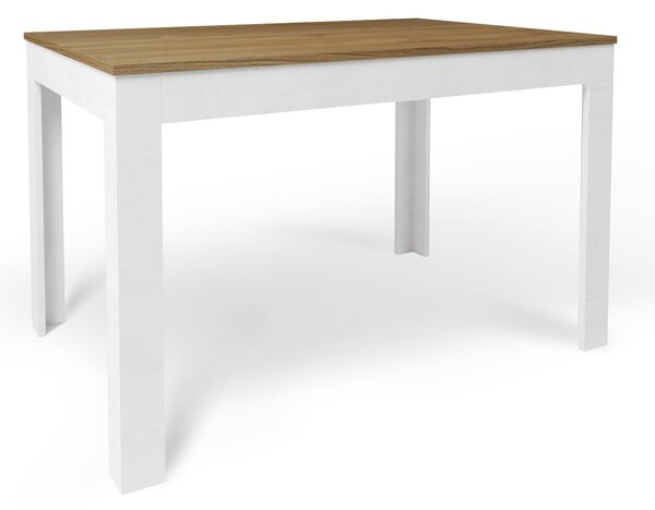 Tavolo Allungabile 120/170x80x75 cm Noce Stelvio e Ossido Bianco