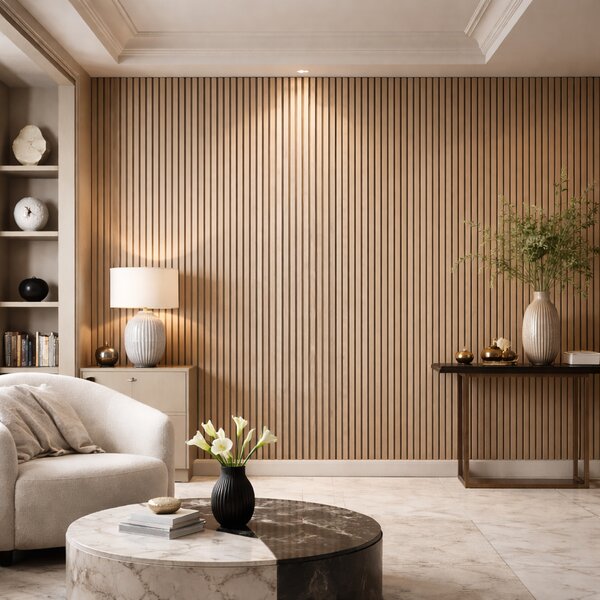 Set 10 Pannelli Decorativi 120x30 cm Rivestimento Murale Effetto Legno in PVC Rovere