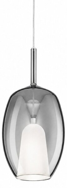 Lampadario moderno perenz illumina rain 8255+6747 cl e27 led vetro metallo - Perenz