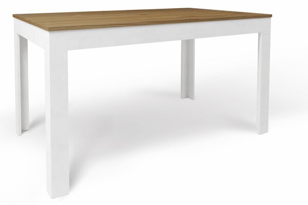 Tavolo Allungabile 140/00x80x75 cm Noce Stelvio e Ossido Bianco