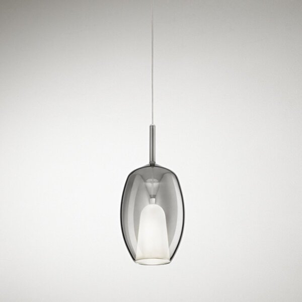 Lampadario moderno perenz illumina rain 8255+6747 cl e27 led vetro metallo - Perenz