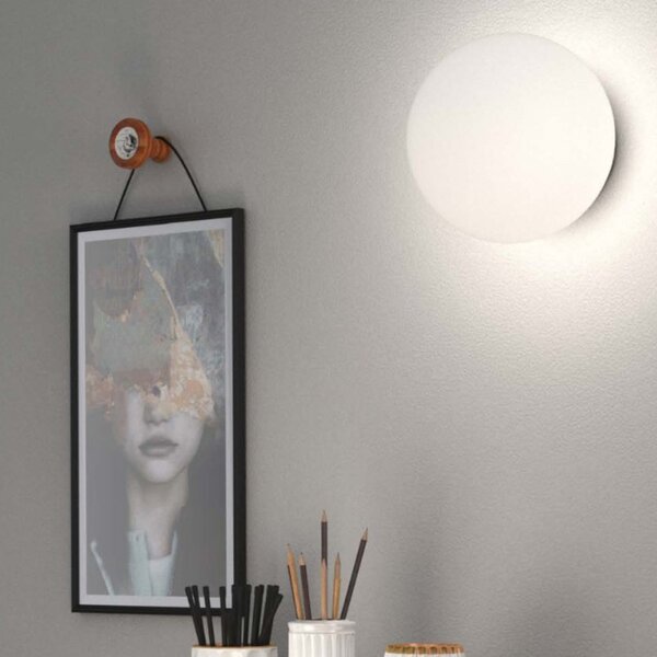 Applique moderno top light mars 1195bi a e27 led vetro metallo - Top Light