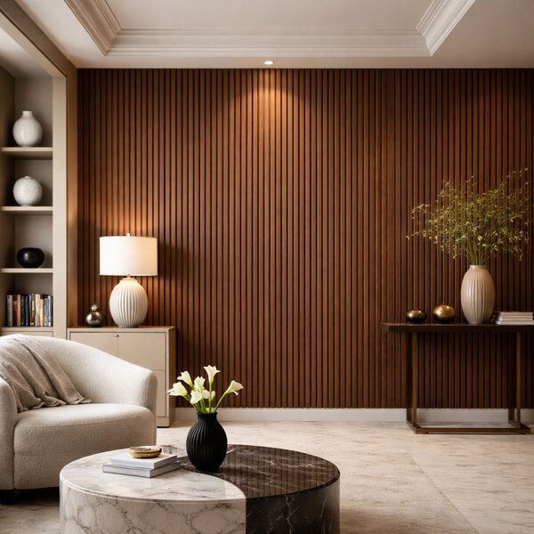 Set 10 Pannelli Decorativi 120x30 cm Rivestimento Murale Effetto Legno in PVC Noce Chiaro