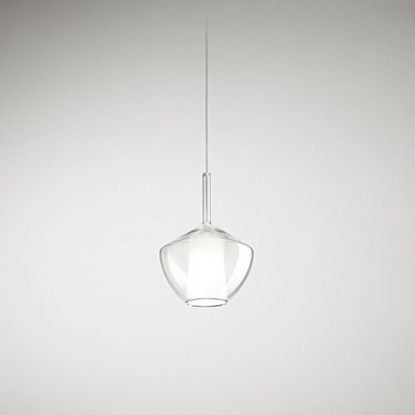 Lampadario moderno perenz illumina rain 8251+6747 cl e27 led vetro metallo - Perenz