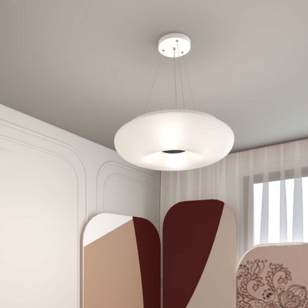 Lampadario moderno top light benny 1217 sp e27 led metallo vetro - Top Light