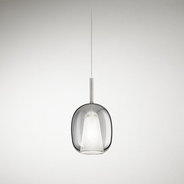 Lampadario moderno perenz illumina rain 8253+6747 cl e27 led vetro metallo - Perenz