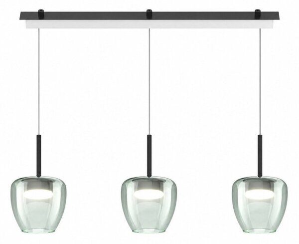 Lampadario moderno top light kylie 1236 3p + r60x4r3 ne gx53 led metallo vetro pirex - Top Light