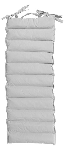 Cuscino Outdoor Imbottito Idrorepellente per Lettino da Esterno 60x180 cm in Poliestere e Policotone Grigio