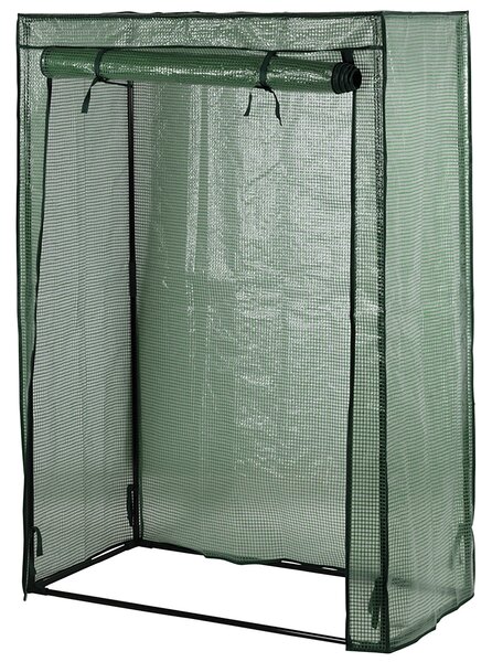Serra per Piante a Fusto 100x50x150 Telaio in PP e PE e Struttura in Acciaio Verde