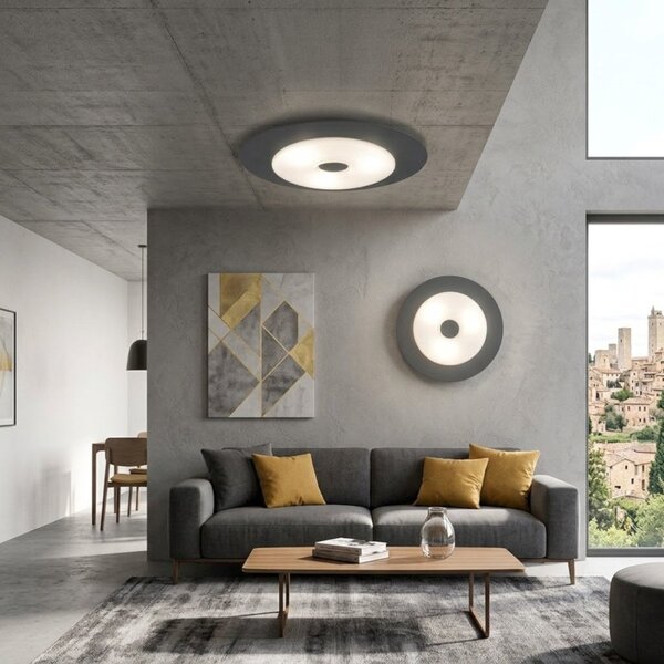 Plafoniera moderna top light chloe 1237 50 e27 led metallo vetro - Top Light