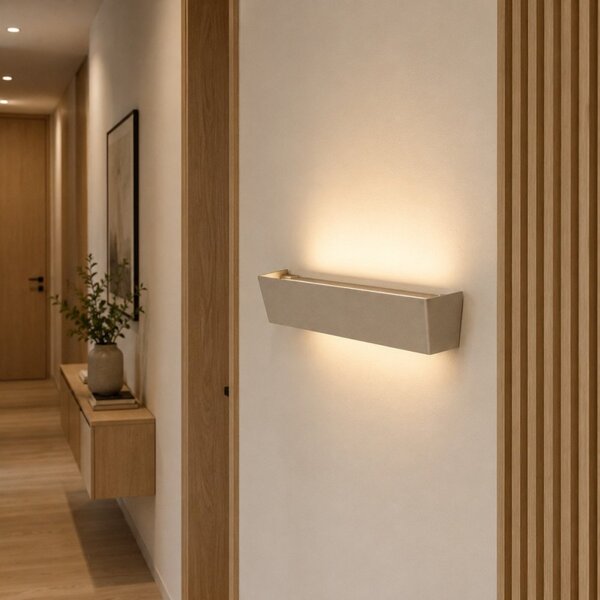 Applique moderno top light king 1235 ag led cct switch metallo biemissione - Top Light