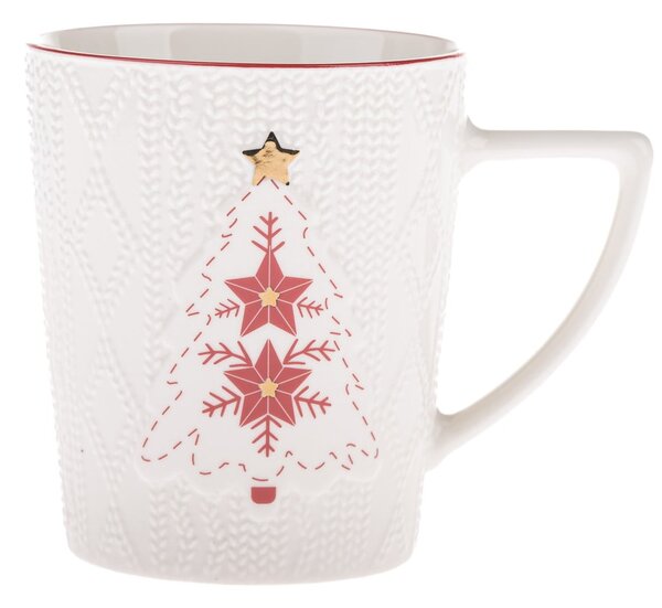 Tazza bianca in porcellana a tema natalizio 380 ml Xmas Tree – Dakls