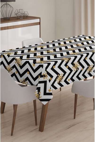 Tovaglia natalizia in misto cotone, 140 x 180 cm Happy New Year - Minimalist Cushion Covers