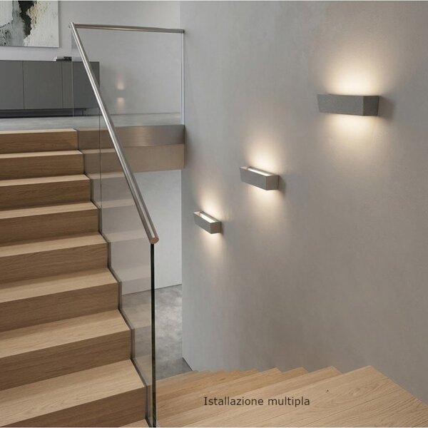 Applique moderno top light king 1235 ap led cct switch metallo biemissione - Top Light