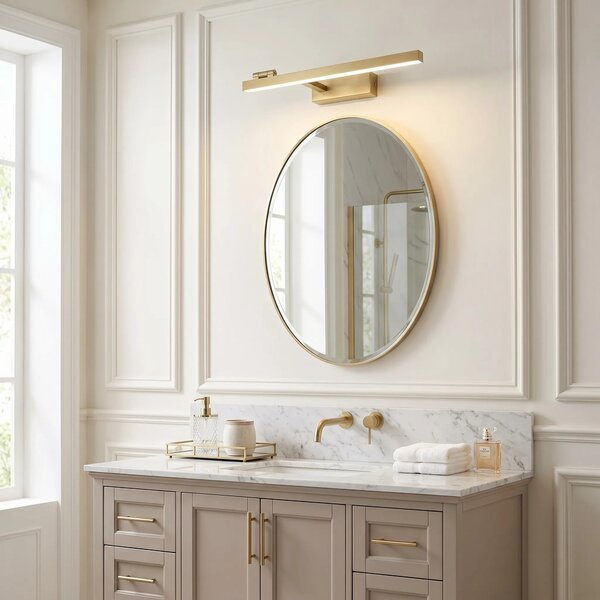 Applique da bagno LED SWE031-1W 40cm Brush Gold