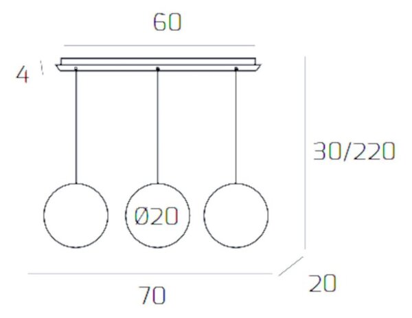 Lampadario moderno top light iris 1234 20x3+r60x4r3 ne e27 led metallo vetro iridescente - Top Light