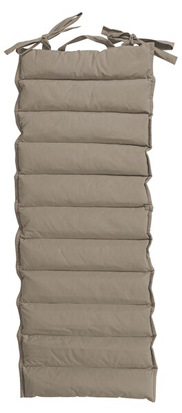 Cuscino Outdoor Imbottito Idrorepellente per Lettino da Esterno 60x180 cm in Poliestere e Policotone Tortora
