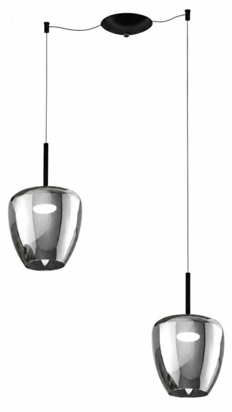 Lampadario moderno top light kylie 1236 2p+r13multi+cili elet gx53 led metallo vetro pirex - Top Light