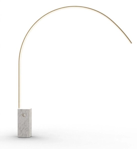 Piantana moderna top light very 1239 b1ld led cct dimmerabile 3 step metallo marmo - Top Light