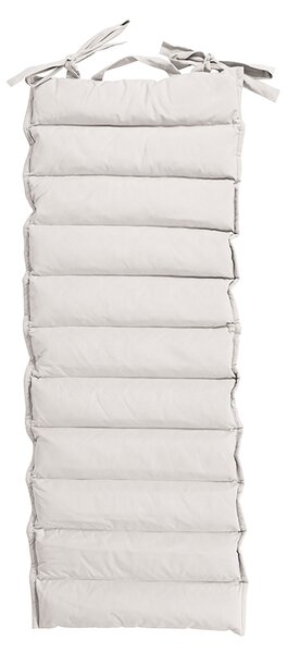 Cuscino Outdoor Imbottito Idrorepellente per Lettino da Esterno 60x180 cm in Poliestere e Policotone Ecrù