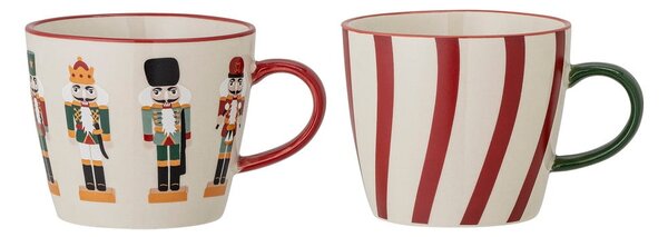 Set di tazze per cappuccino in gres a tema natalizio 2 pz 300 ml Jolly – Bloomingville