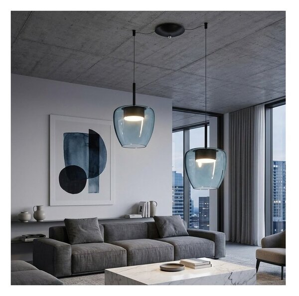 Lampadario moderno top light kylie 1236 2p+r13multi+cili elet gx53 led metallo vetro pirex - Top Light