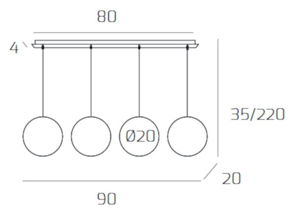 Lampadario moderno top light iris 1234 20x4+r80x4r4 cr e27 led metallo vetro iridescente - Top Light