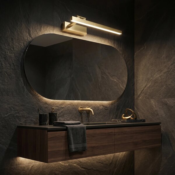 Applique da bagno LED SWE031-1W 40cm Brush Gold