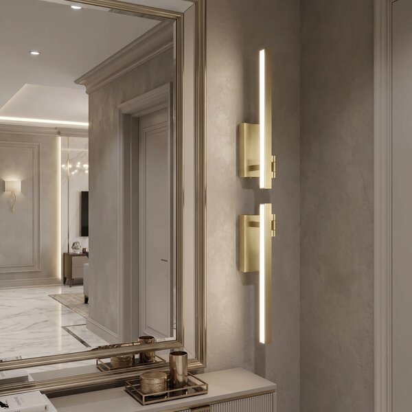 Applique da bagno LED SWE031-1W 40cm Brush Gold