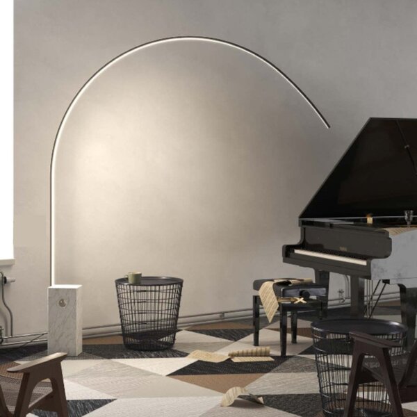 Piantana moderna top light very 1239 b1ld led cct dimmerabile 3 step metallo marmo - Top Light