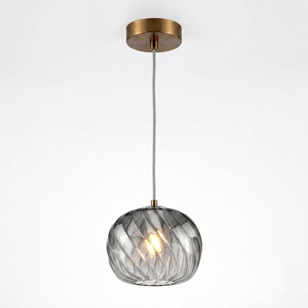 Lampadario moderno top light tide 1242 delta + r10t1 os e27 led metallo vetro pirex - Top Light