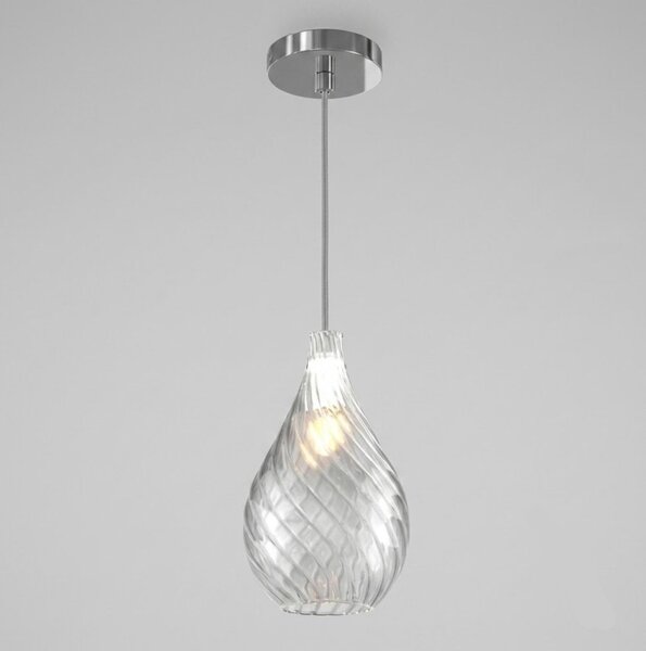 Lampadario moderno top light tide 1242 kappa + r10t1 cr e27 led metallo vetro pirex - Top Light