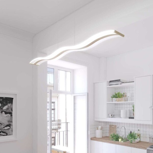 Lampadario led top light double wave 1178s sa dimmerabile metallo acrilico - Top Light