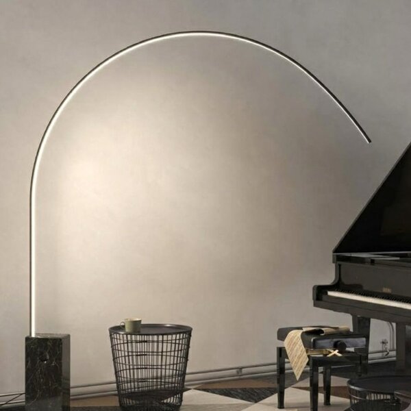 Piantana moderna top light very 1239 b2ld led cct dimmerabile 3 step metallo marmo - Top Light