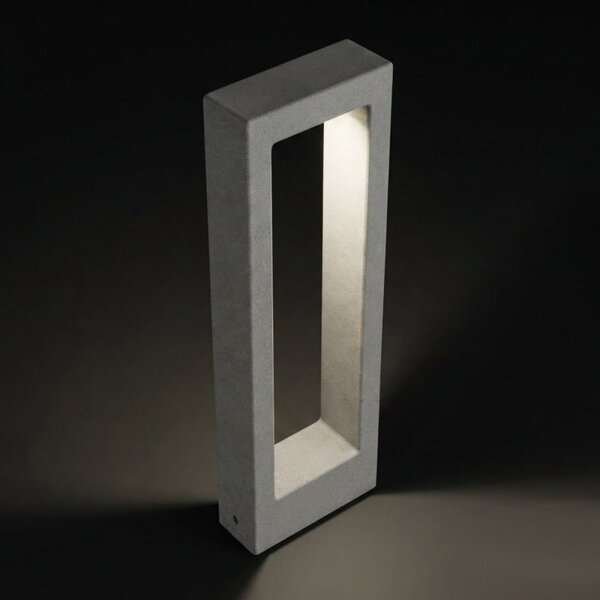 Paletto led redo group sander 91166 91167 91168 ip65 h60 cemento alluminio vetro - Redo Group