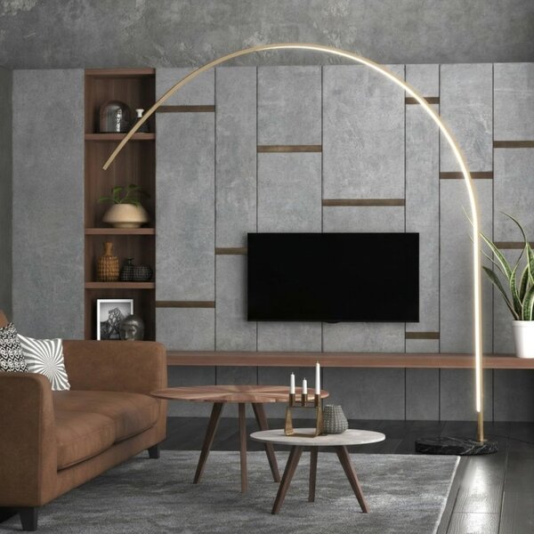 Piantana moderna top light very 1239 b4ld led cct dimmerabile 3 step metallo marmo - Top Light