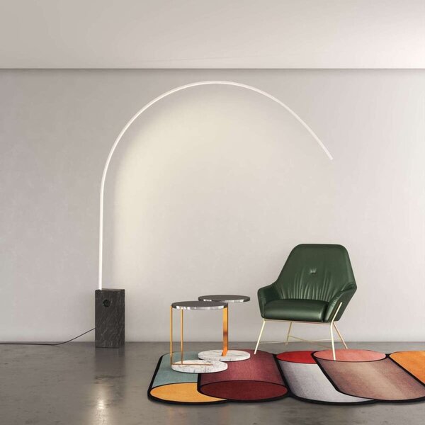 Piantana moderna top light very 1239 b2ld led cct dimmerabile 3 step metallo marmo - Top Light