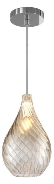 Lampadario moderno top light tide 1242 kappa + r10t1 cr e27 led metallo vetro pirex - Top Light